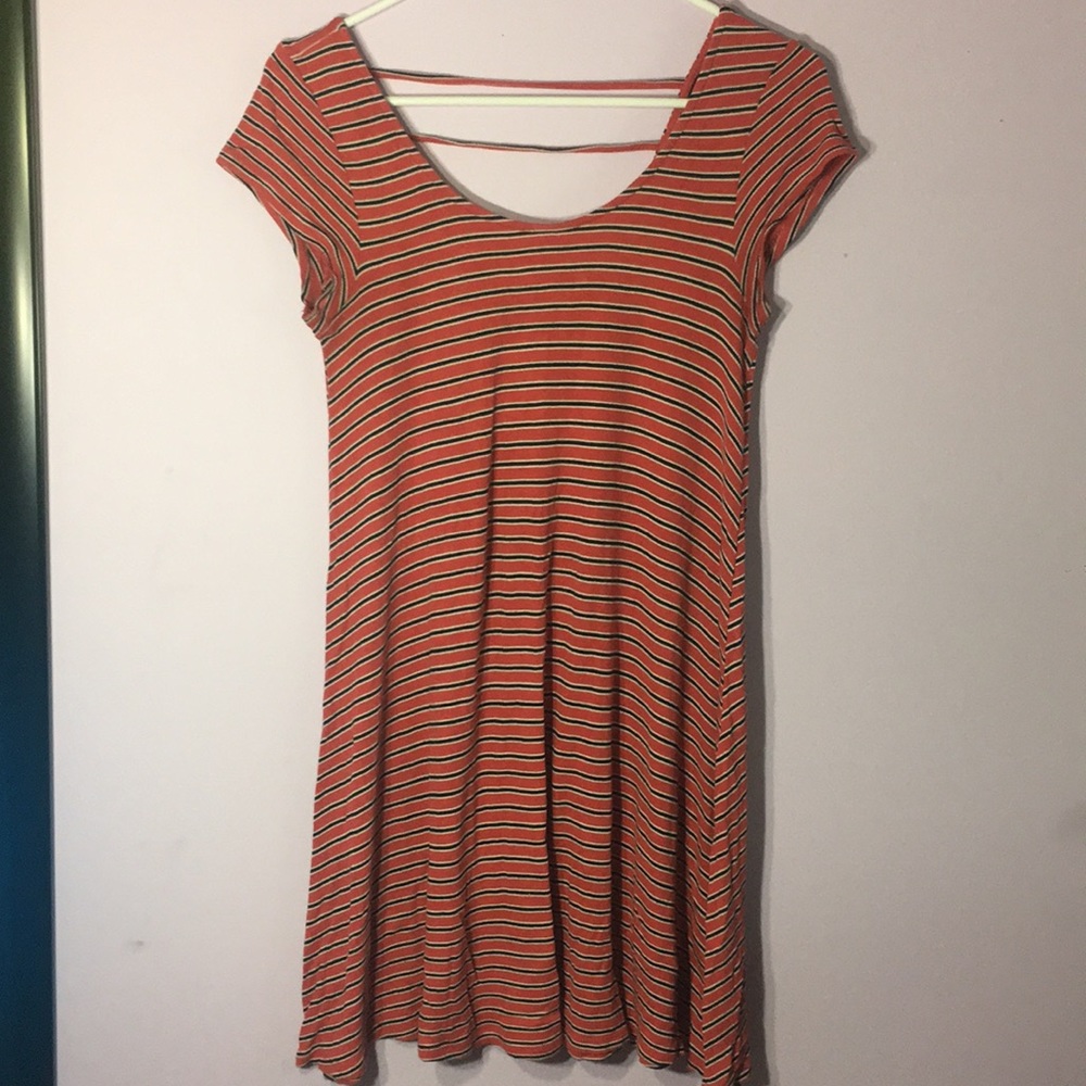 striped t-shirt dress